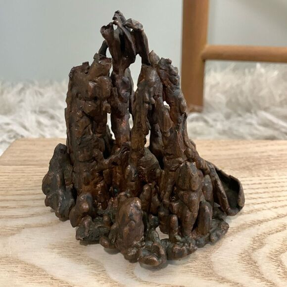 Unsigned Small Copper Brutalist Sculpture - Picture 1 of 17